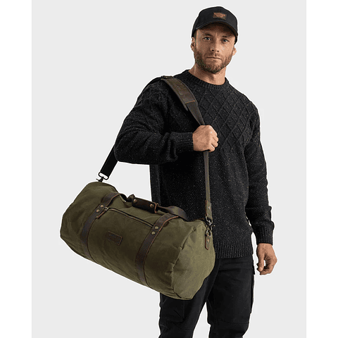 Bolso Duffle Waxed Canvas Nodarin Duffle 40l Gnomo Color Verde