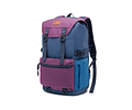 Mochila Nylon Hakon 35l Tritono Morado y Azul