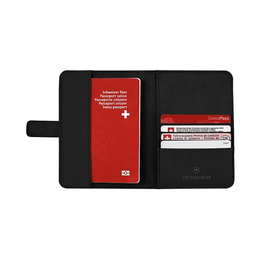 Porta pasaporte con protección RFID Negro Victorinox