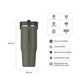  Botella Térmica Stanley Flip Straw 2,0 Aerolight Dried Pine 887 Ml