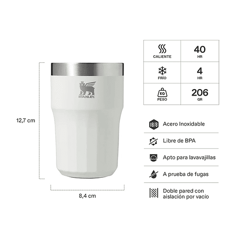 Vaso Stanley Beer Tumbler Golden Hour Blanco 408ml