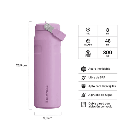 Botella Térmica Stanley Flip Straw Aerolight Lilac | 710 ml
