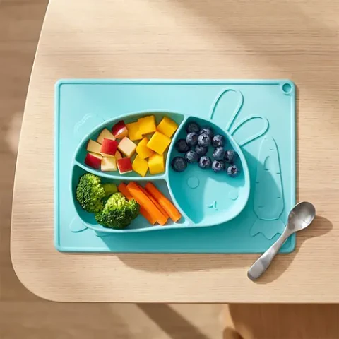Plato Bebe Silicona Conejo 