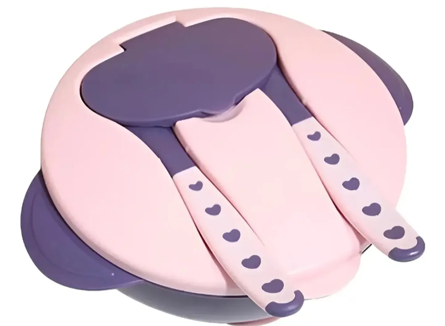 Plato Bowl Antideslizante Bebe Niño + Cuchara + Tenedor  2