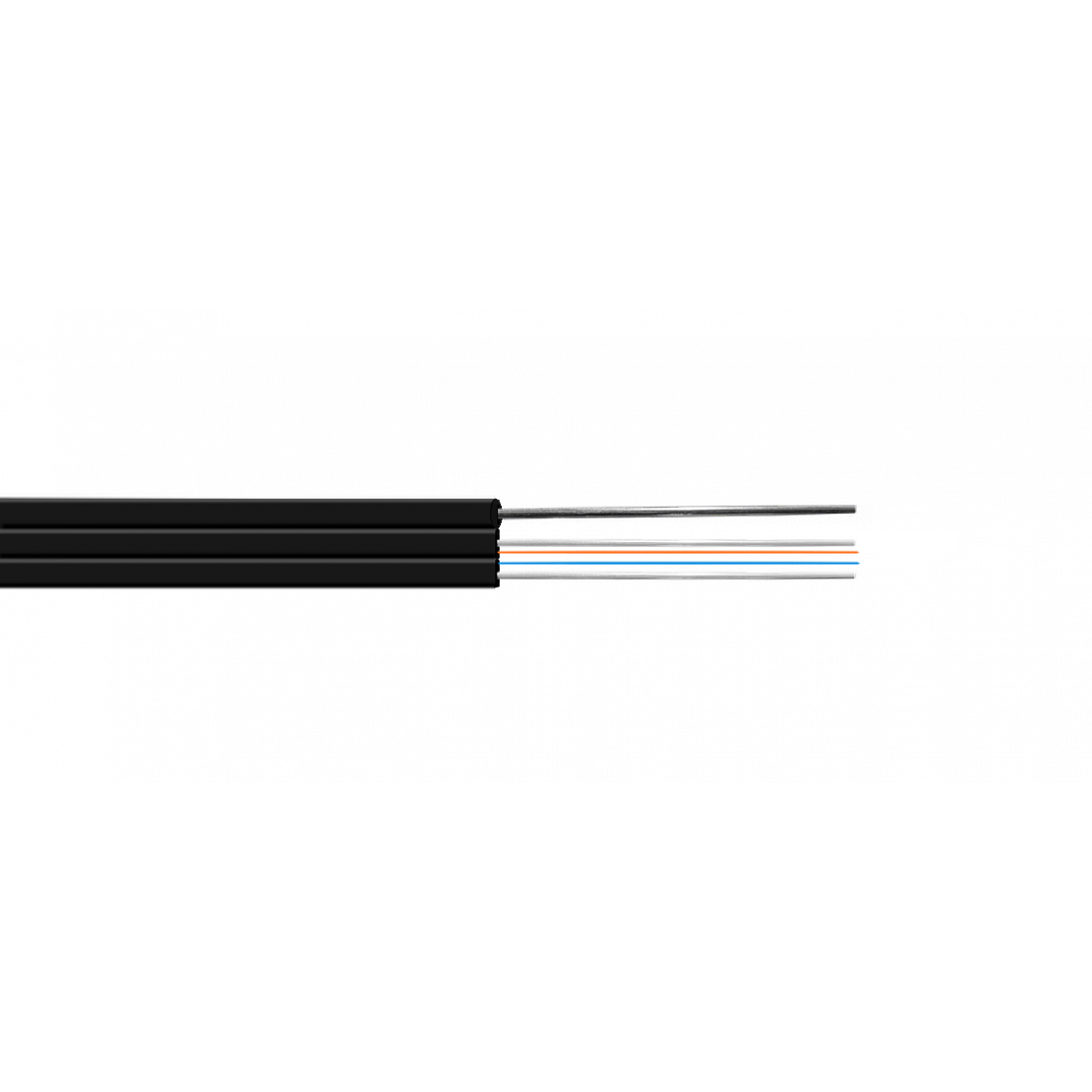 FIBRA OPTICA MONOMODO 2 FIBRAS CABLE NEGRO LSZH 1 KM 1