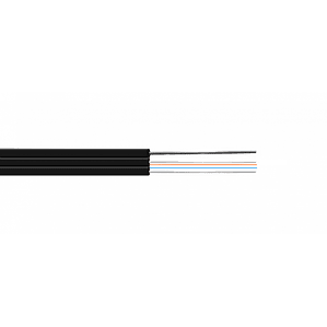 FIBRA OPTICA MONOMODO 2 FIBRAS CABLE NEGRO LSZH 1 KM