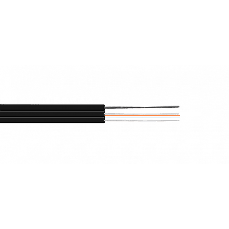 FIBRA OPTICA MONOMODO 2 FIBRAS CABLE NEGRO LSZH 1 KM 1