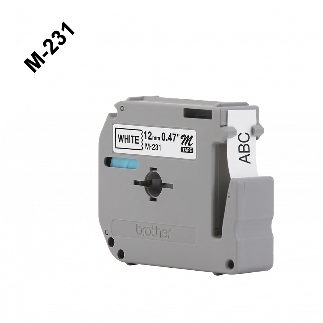 CINTA BROTHER M231 12MM NEGRO SOBRE BLANCO 1