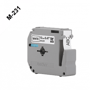 CINTA BROTHER M231 12MM NEGRO SOBRE BLANCO