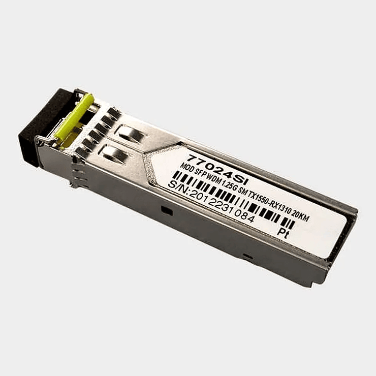 MÓDULO SFP WDM LC MONOMODO 1.25Gbps TX1550-RX1310 20KM 2