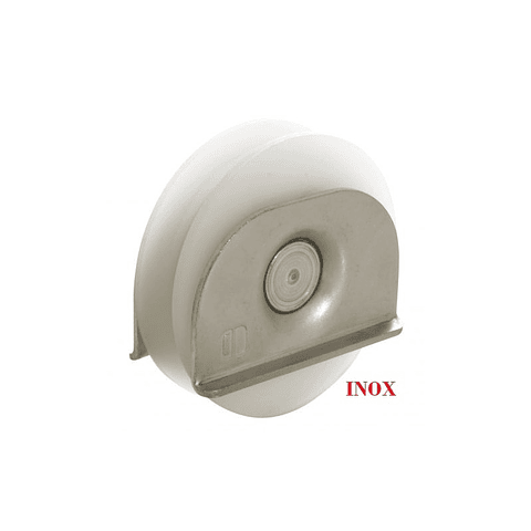 Roda Portão Nylon C/ Suporte Soldar V Inox