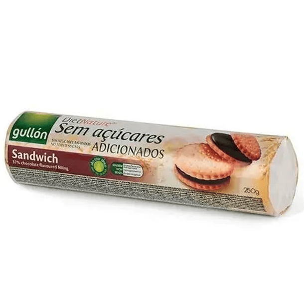 BOLACHA GULLON ZERO SANDWICH CHOC 250G