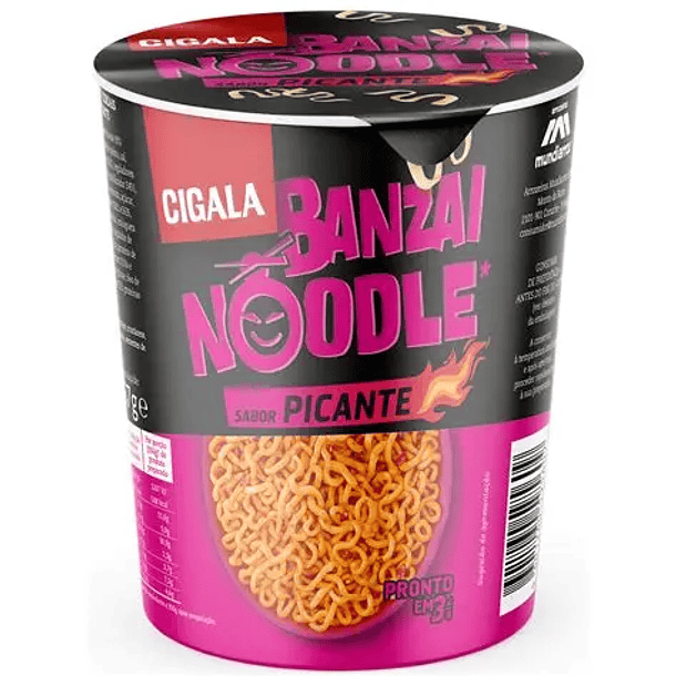 NOODLES PICANTES BANZAI CIGALA 67G