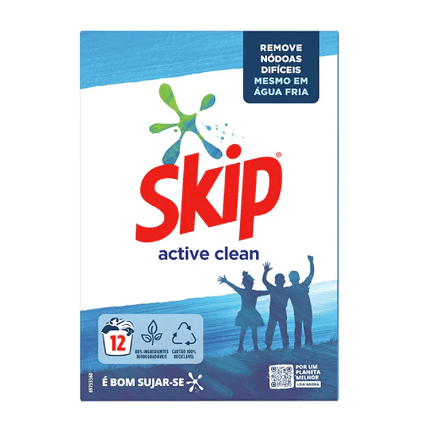 DETERGENTE PÓ SKIP ACTIVE CLEAN 12 D