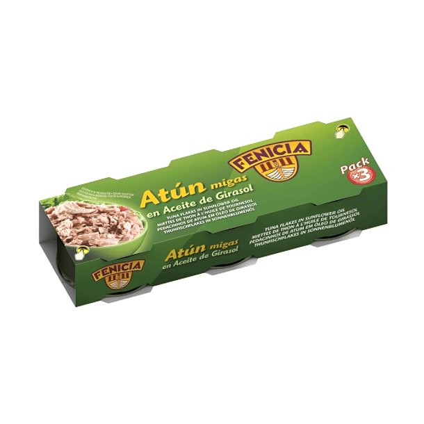 ATUM FENICIA EM AZEITE GIRASOL PACK 3 (3X80GR) 240GR