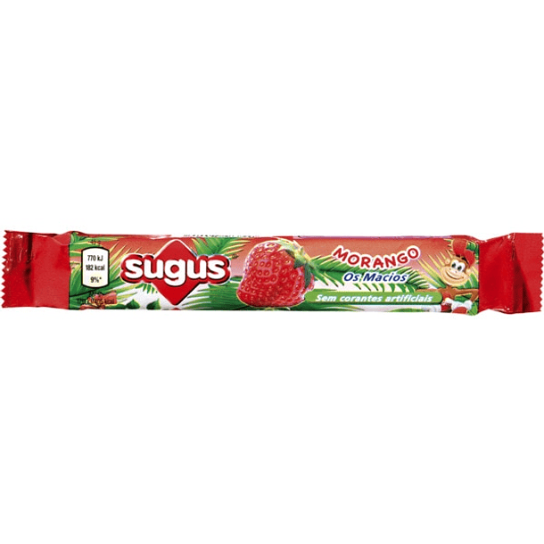 CARAMELOS FRUTA SUGUS MORANGO 45G
