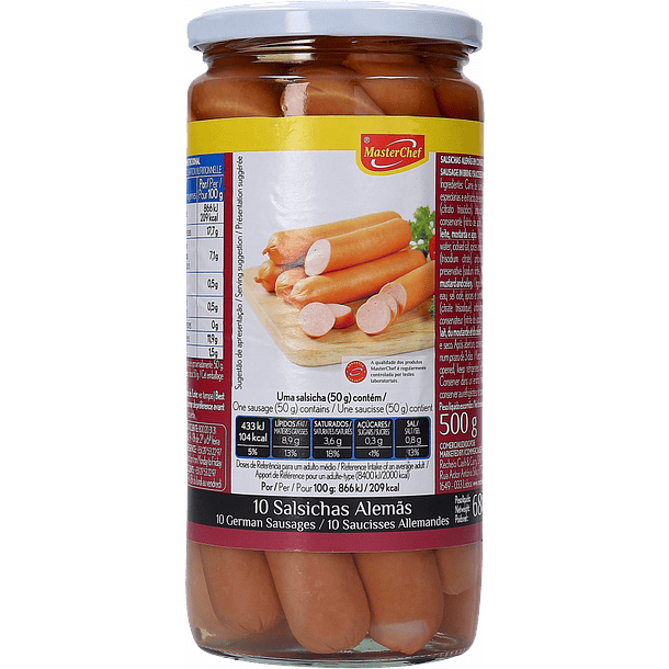 SALSICHAS ALEMAS MASTERCHEF 10UN 680G