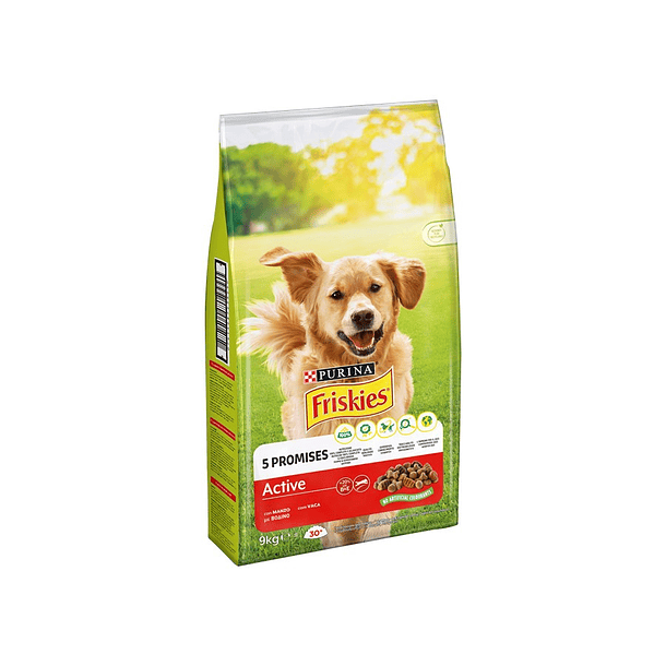 CÃO SECA FRISKIES ACTIVE VACA 9KG
