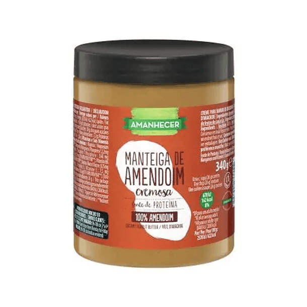MANTEIGA DE AMENDOIM AMANH CREMOSA 340GR