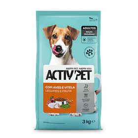 CÃO SECA ACTIVPET RAC PEQUENAS CARNE 3KG