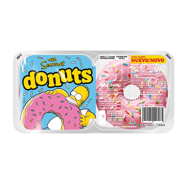 BOLO DONUTS SIMPSONS 2X50G