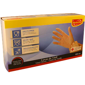 LUVAS MCHEF DESC VINIL M 100UN