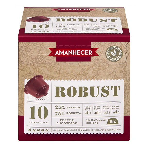 CAPS CAFE COMP. DOUCE GUSTO AMANHECER ROBUST 16UN