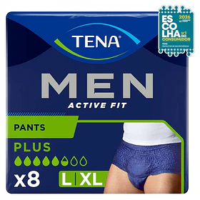 CUECA TENA MEN PLUS LARGE 8 UN