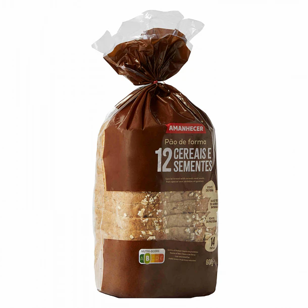 PAO 12 CEREAIS + FIBRA AMANHECER 600GR