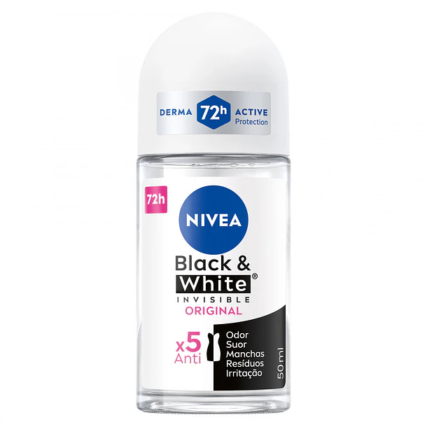 Desodorizante Roll-On Nivea Black & White Clear 50 ML