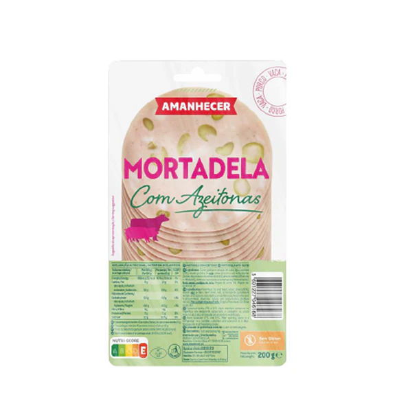 MORTADELA C/AZEITONA AMANHECER FAT 200G