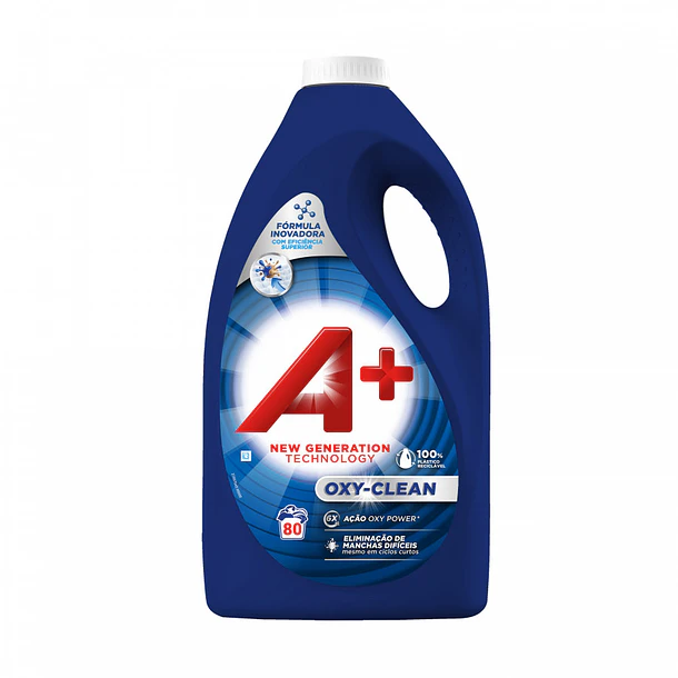 DETERGENTE LIQUIDO A+ OXY CLEAN 80 D