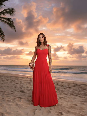 Vestido Luciana Rojo ❤️