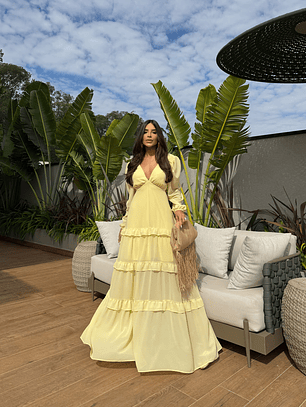 Vestido María José Amarillo 