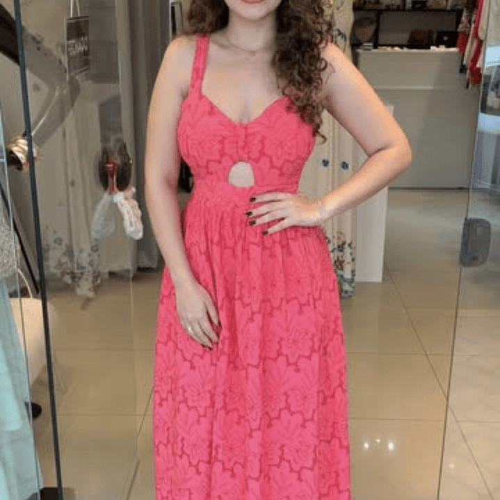 Vestido Largo Bordado Coral – Hecho en Brasil | Amapola Boutique 1