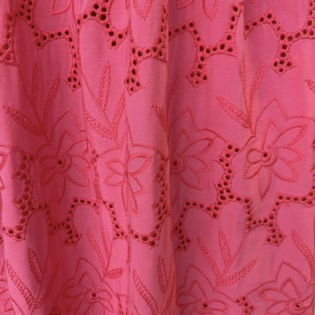 Vestido Largo Bordado Coral – Hecho en Brasil | Amapola Boutique 3