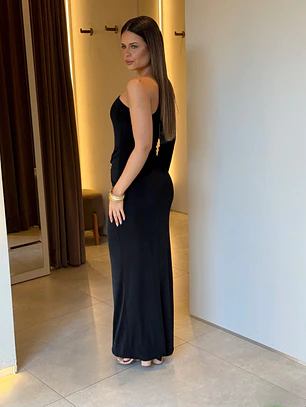 Vestido Nina Negro - Elegancia y Diseño Brasileño Exclusivo