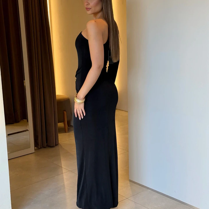 Vestido Nina Negro - Elegancia y Diseño Brasileño Exclusivo 2