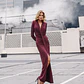 Vestido Drapeado Thássia Marsala - Miniatura 2