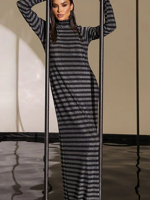 Vestido Isidora - Lurex Plateado