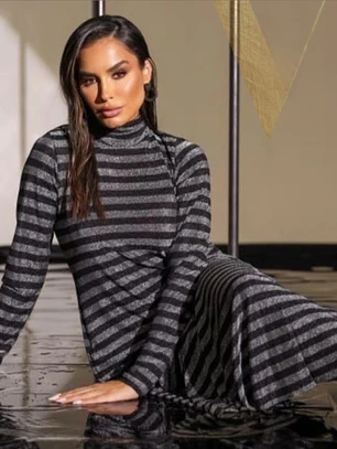 Vestido Isidora - Lurex Plateado