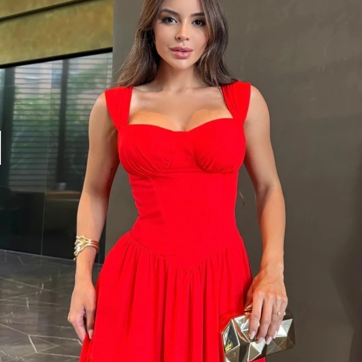 Vestido Larissa Rojo 1