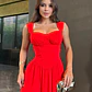 Vestido Larissa Rojo - Miniatura 1