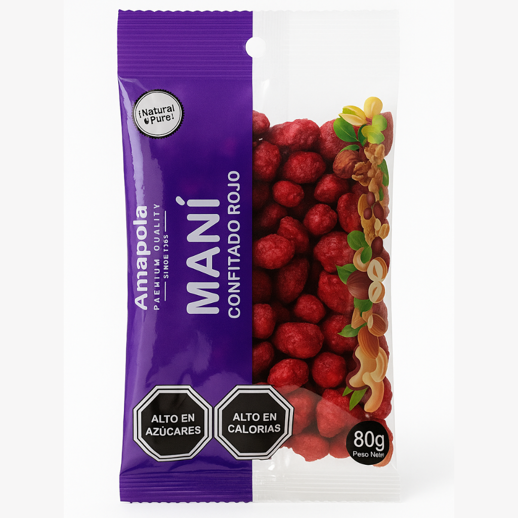 Snack Mani Confitado Rojo 80 Gr