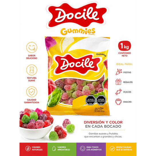 GOMITAS FRUTILLA ACIDA KG 1