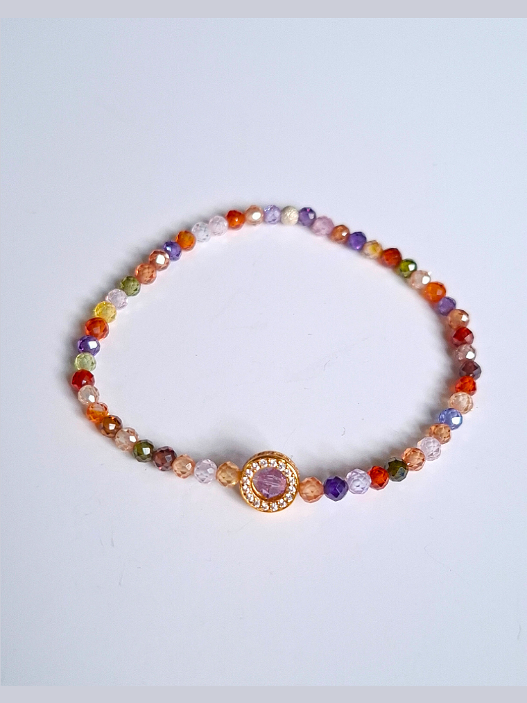 Pulsera Elástica Zircón Natural 1