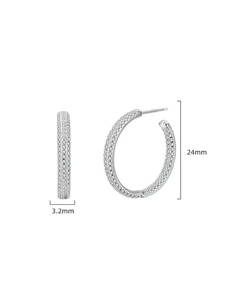 Aretes Hoop Pavé