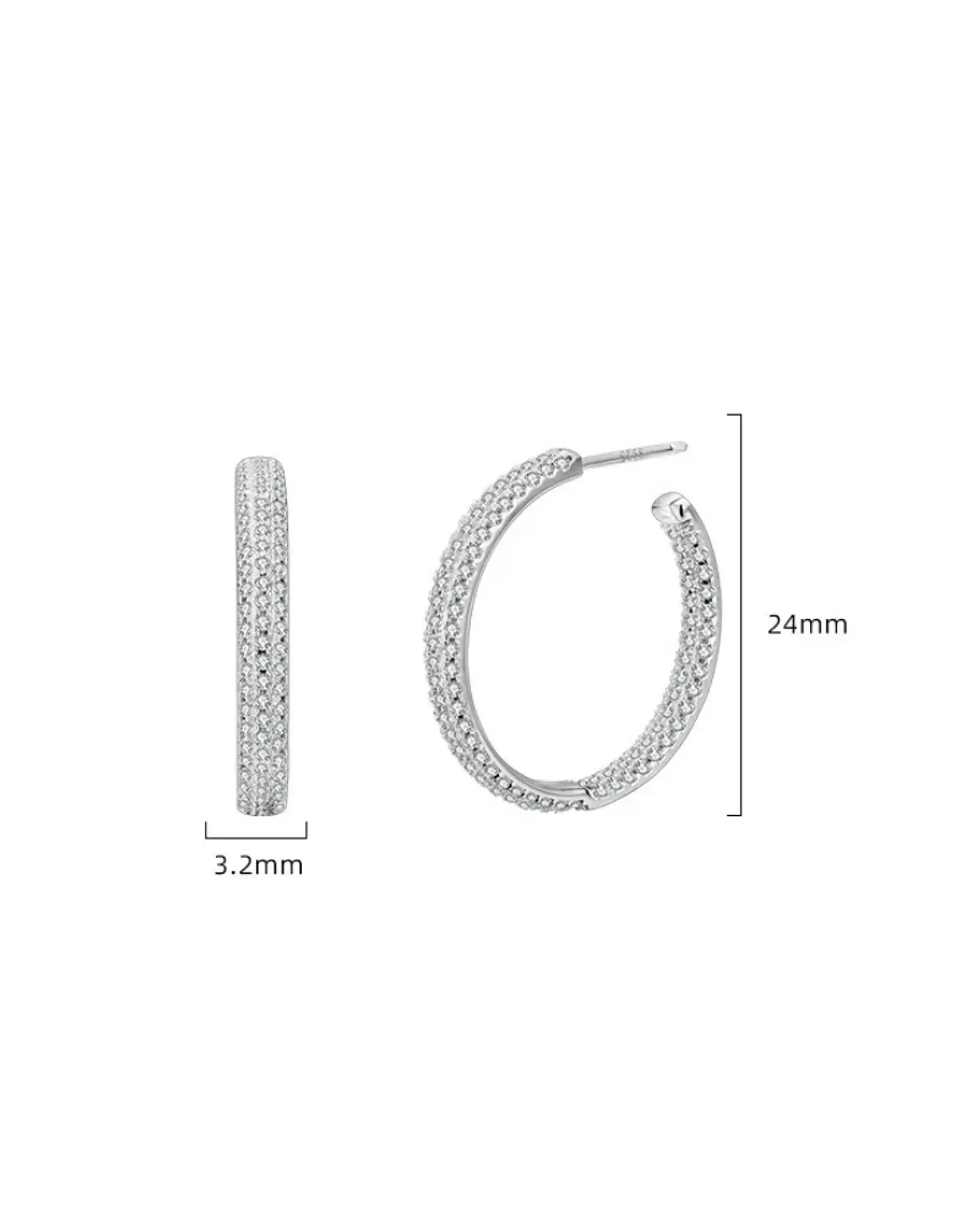 Aretes Hoop Pavé 2