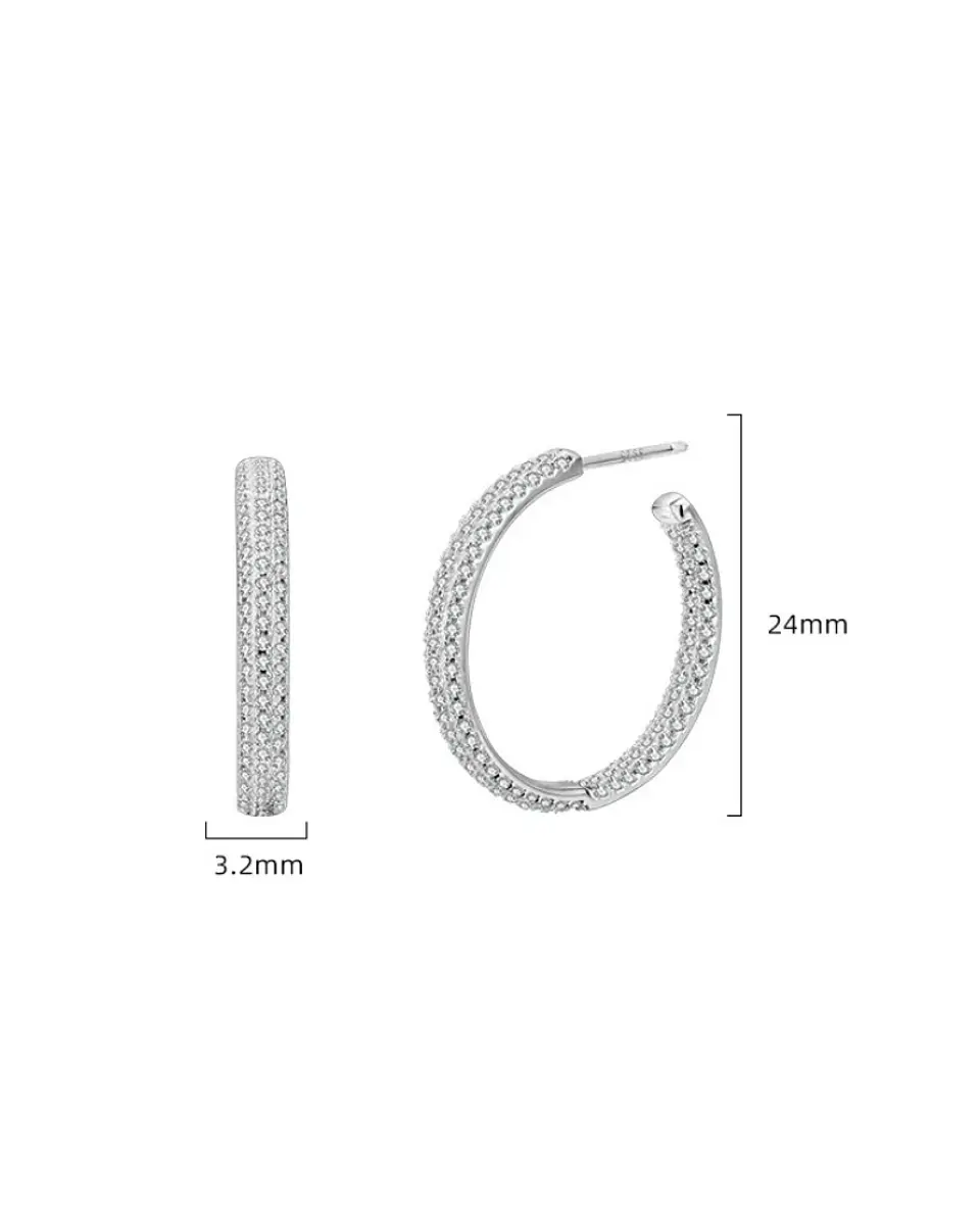 Aretes Hoop Pavé 2
