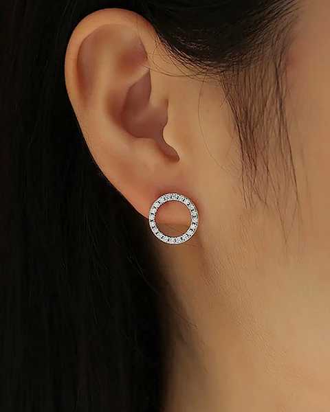 Aretes Círculo Pavé